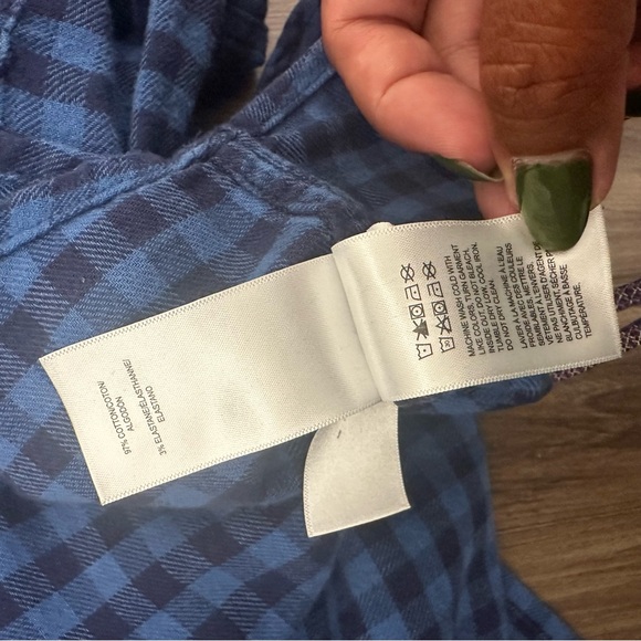Lucky Brand Blue Checkered Flannel - Picture 3 of 5
